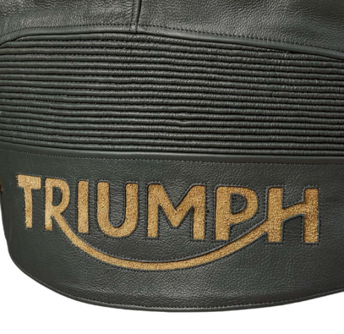 BRADDAN CUIR VERT MOTORCYCLE JACKET – Image 6