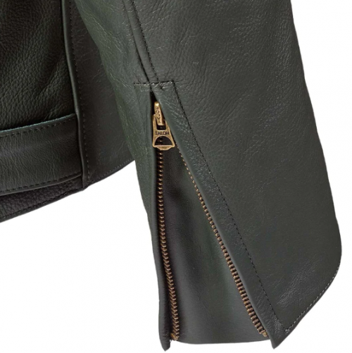 BRADDAN CUIR VERT MOTORCYCLE JACKET – Image 5