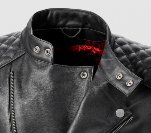 BLOUSON DE MOTO ASYMÉTRIQUE BRADDAN NOIR - MLES22100 – Image 3