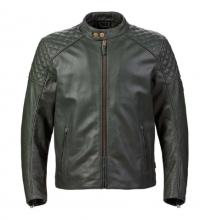 BRADDAN CUIR VERT MOTORCYCLE JACKET
