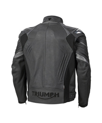 BLOUSON EN CUIR TRIPLE PERF – Image 2